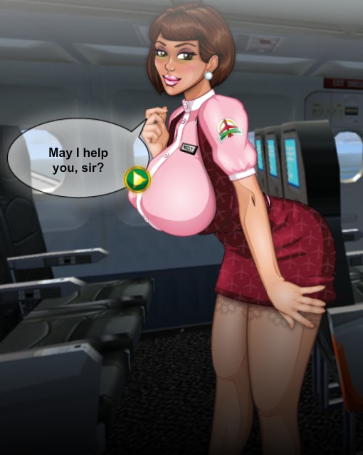 Pink Ass Spanked - Sexy Stewardess - Ass spank flash game